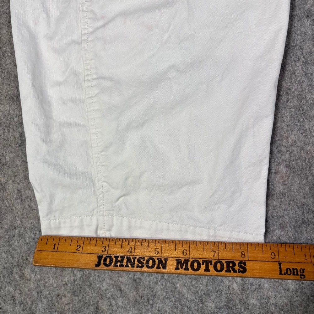 Abercrombie & Fitch Pull On Pants Mens S White Cotton Poplin Drawstring Relaxed - Picture 8 of 10